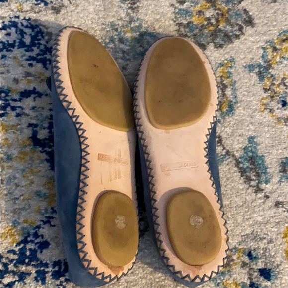 MARC JACOBS Blue Suede Flats - Picture 4 of 8